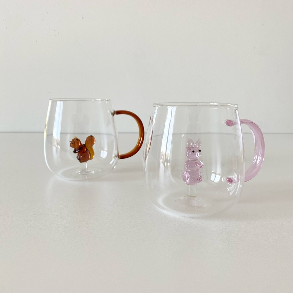 Free with Purchase • Glass 3D Animal Mugs